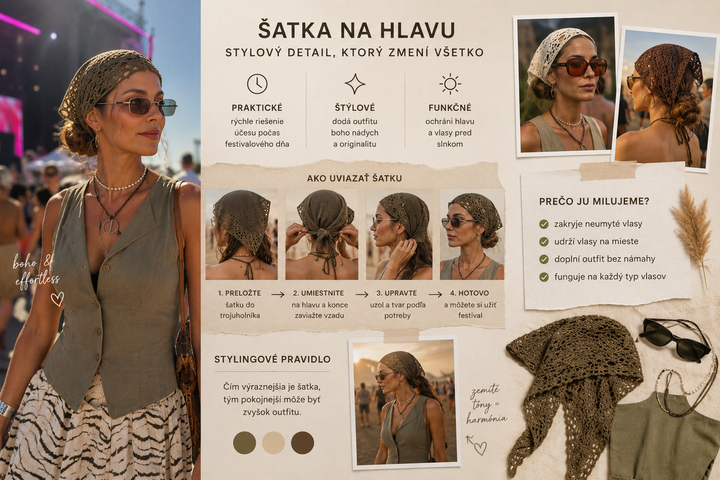 Styling pletenej šatky podľa Ivany Gáborík
